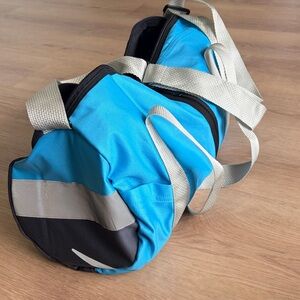 Amazon Blue and Black Duffel Bag